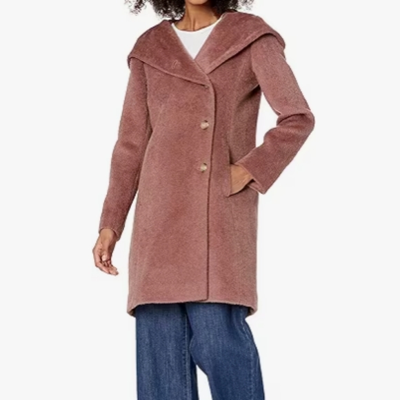 Cole Haan Wool/Alpaca Blend hooded coat. - Picture 4 of 15